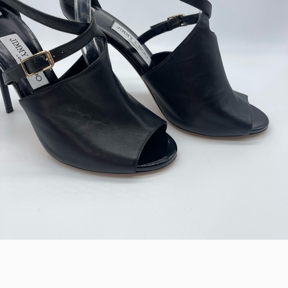 Jimmy Choo Black Peep-Toe Heels Size 36 - Picture 3 of 16